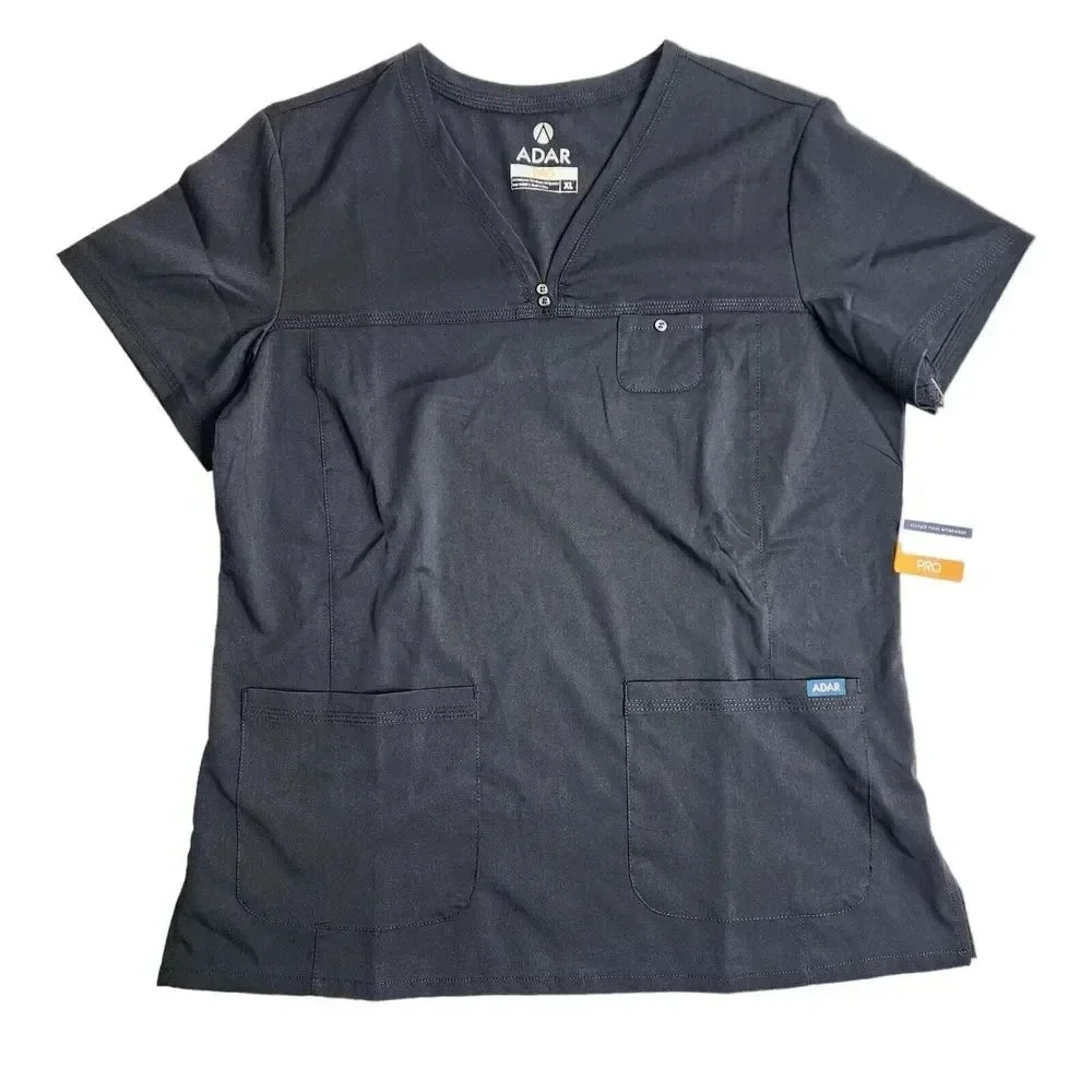 Adar Pro Black Size XL Tailored Fit Style P9400‎ Scrub Shirt New